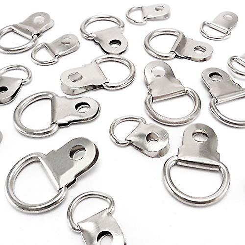 10mm Metal D Ring Single Hole Picture Hangers Style 3