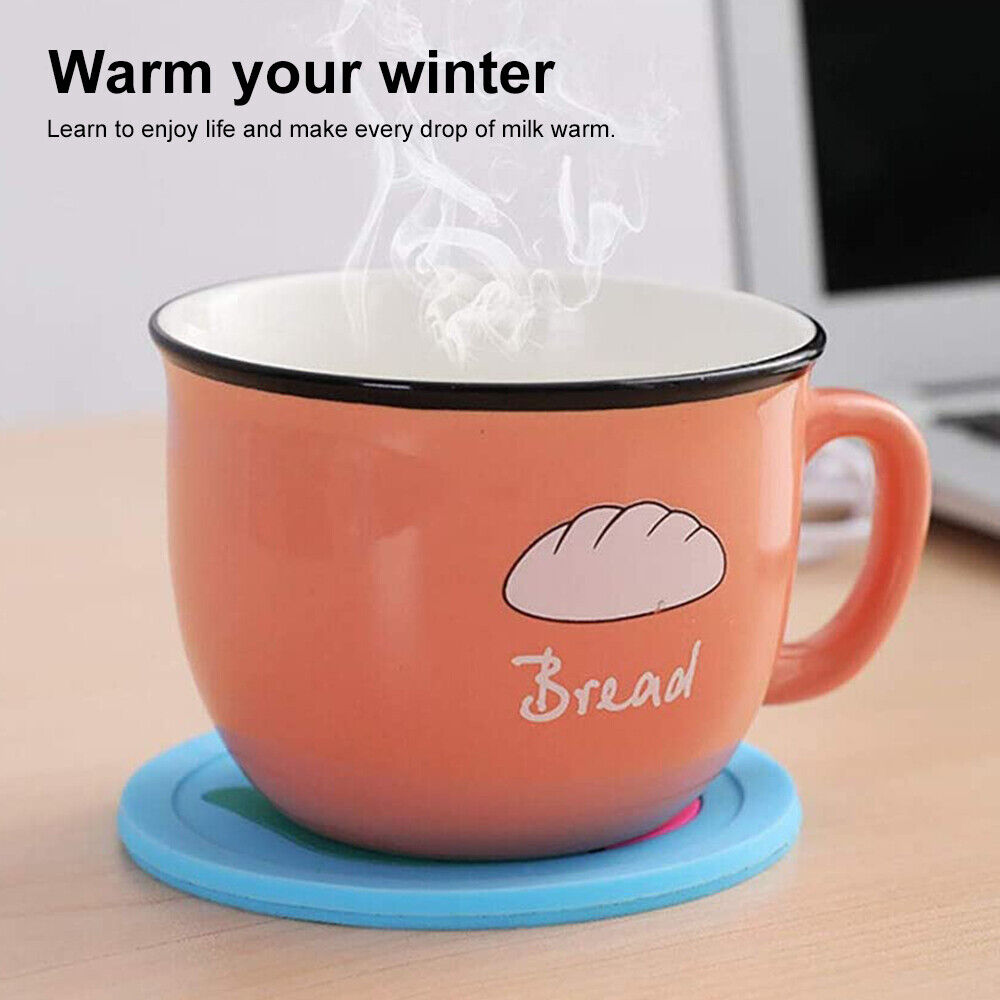 Portable USB Coffee，Tea，Milk Cup Mug Warmer Heating Pad Plate for Office Home UK