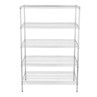 Trinity Chrome 5-Tier Steel Wire Shelving Unit (48 in. W x 72 in. H x 18 in. D) TBFZ-0910