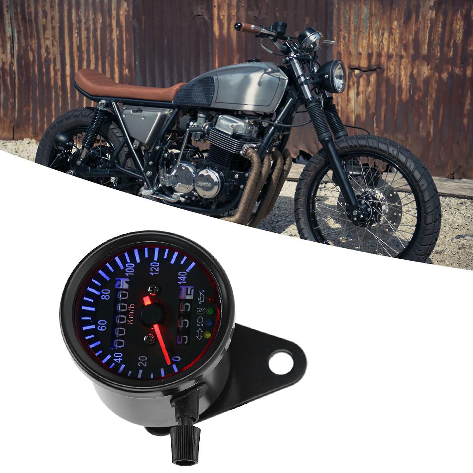 Led Backlight 12 V Motorcycle Dual Odometer Speedometer Gauge Kit Cafe Racer