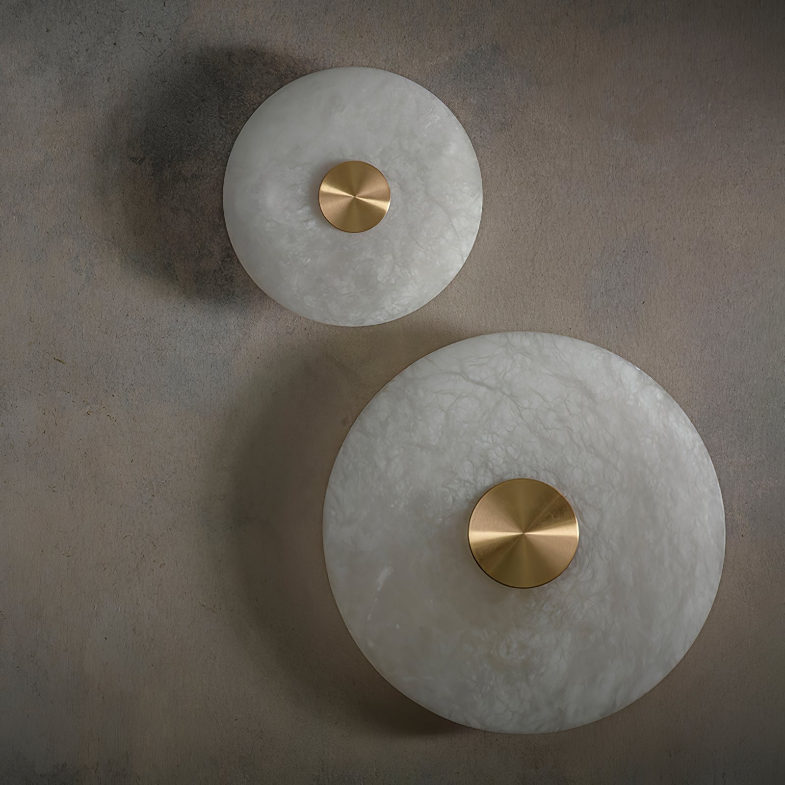 Disc Shaped Alabaster Wall Light