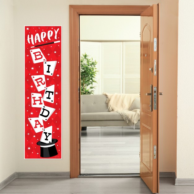 Big Dot Of Happiness Ta da Magic Show Magical Birthday Party Front Door Decoration Vertical Banner