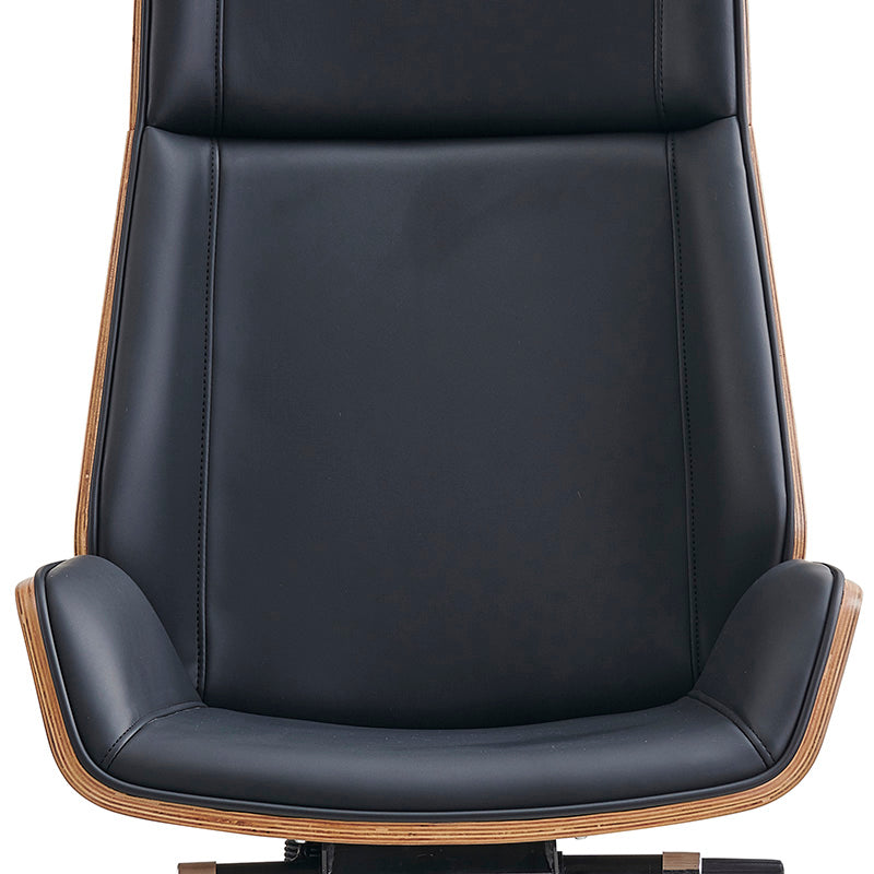 TYLER High Back Office Chair - Walnut & Black