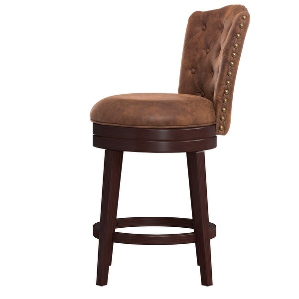 Hillsdale Edenwood Wood Bar Height Swivel Stool