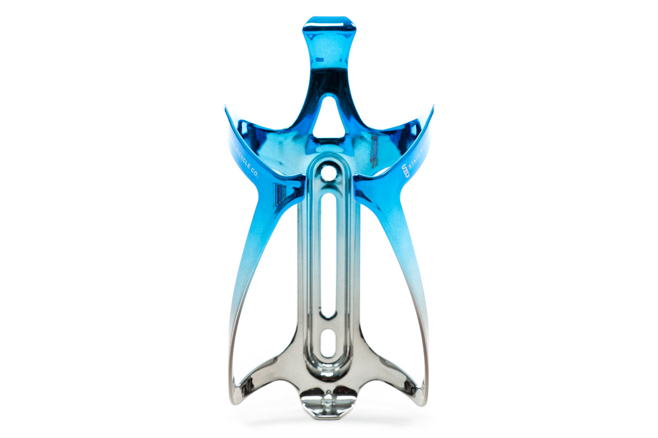 State Bicycle Co. - Metallic Series Bottle Cage -  Glacier (Blue / Silver)