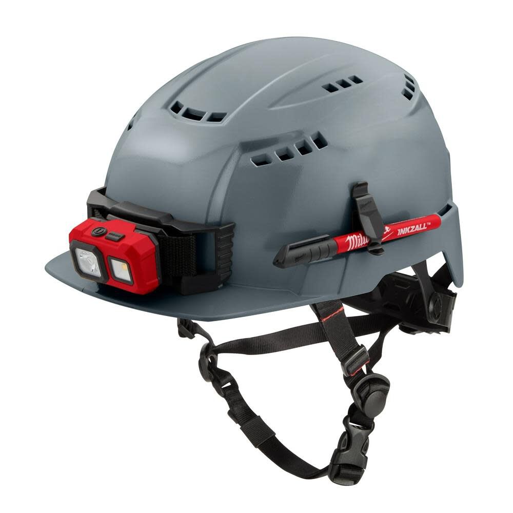 Milwaukee Gray Front Brim Vented Helmet with BOLT - Type 2 Class C 48-73-1336 from Milwaukee