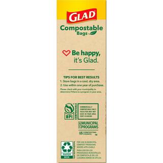 Glad 2.6 Gal. Compostable Green Trash Bags (22-Count) 1258779270