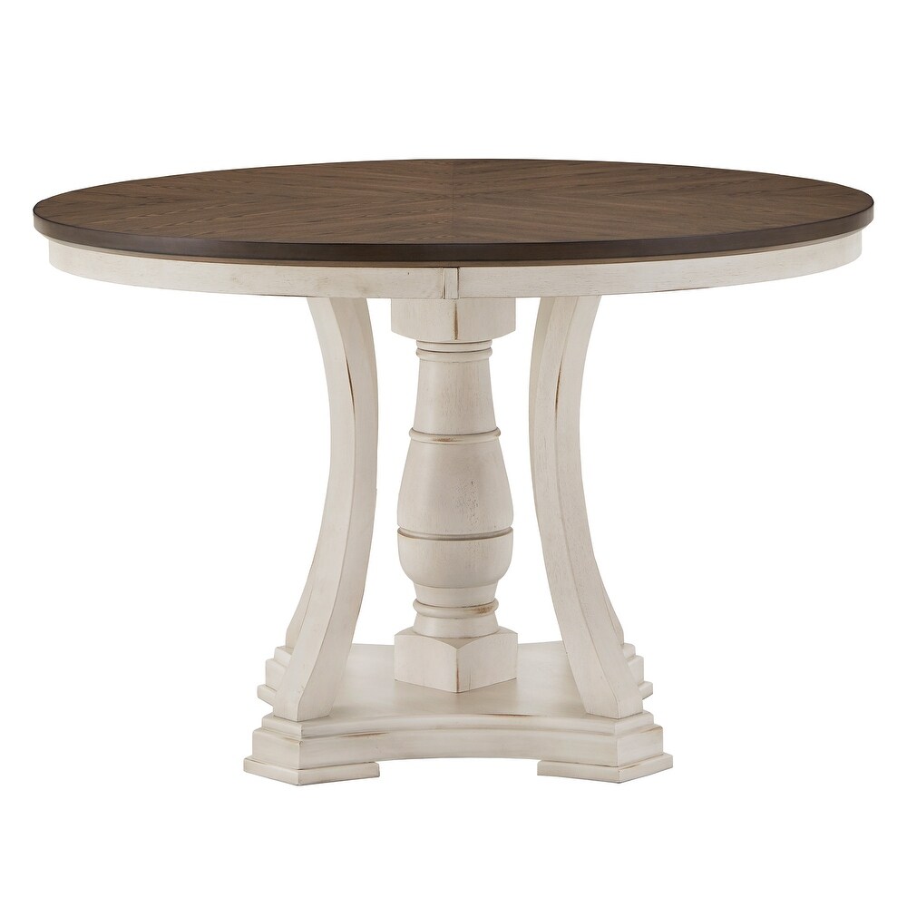 Tournus 4 Person Solid Rubberwood Round Dining Table by iNSPIRE Q Classic