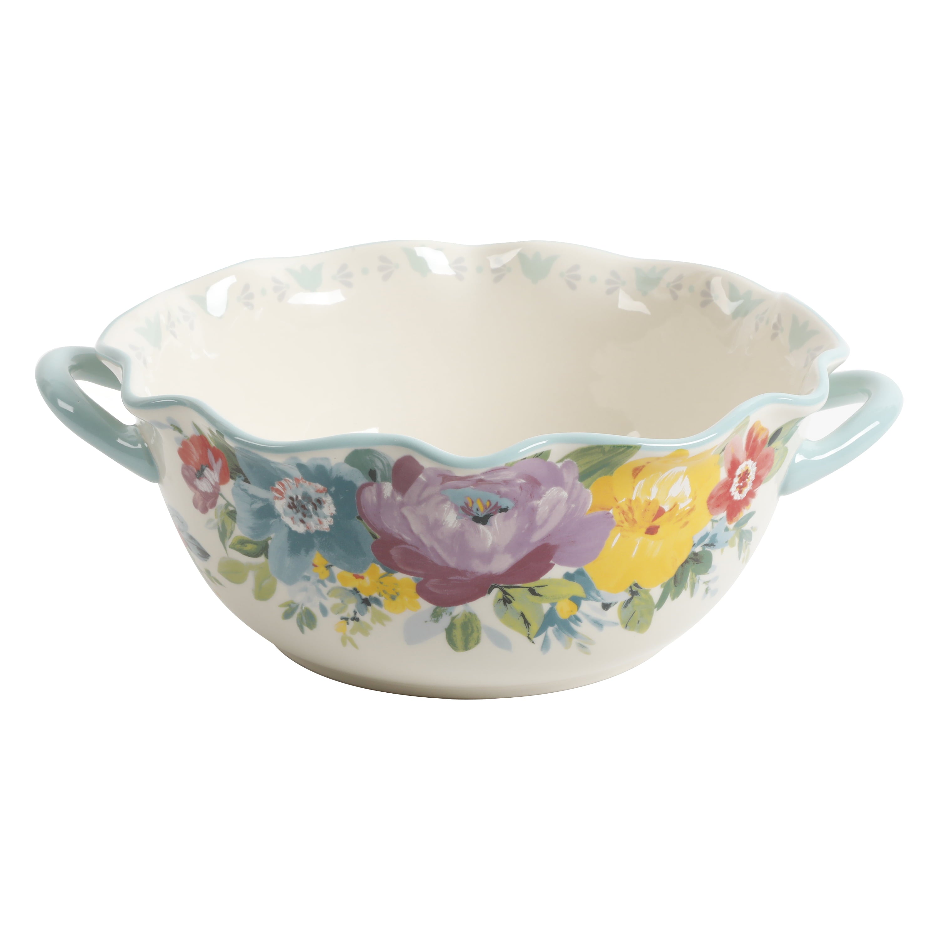 The Pioneer Woman Sweet Romance Blossom 9.9-Inch Serving Bowl with Handles