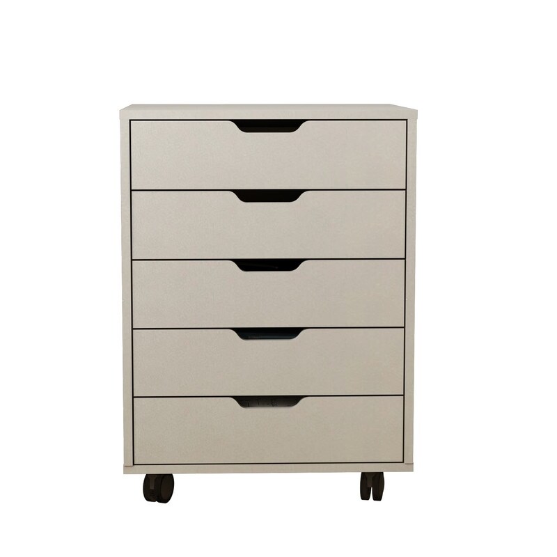 5 Drawer office file cabinet  wooden mobile file cabinet  under desk wooden storage file cabinet  rolling home locker