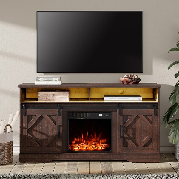 WAMPAT Electric Fireplace TV Stand for TVs Up to 65 Inch - 59