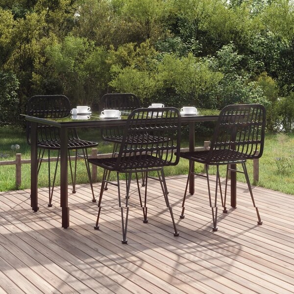 vidaXL 3/5/7/9 Piece Patio Dining Set Poly Rattan