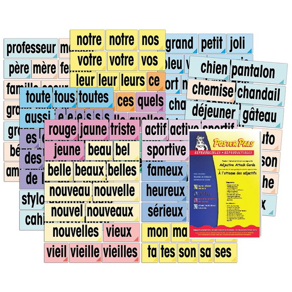 Poster Pals PSZP165 Adjective Attack Card Set Fren...