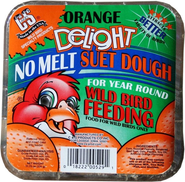 CandS Orange Delight No Melt Suet Dough Wild Bird Food