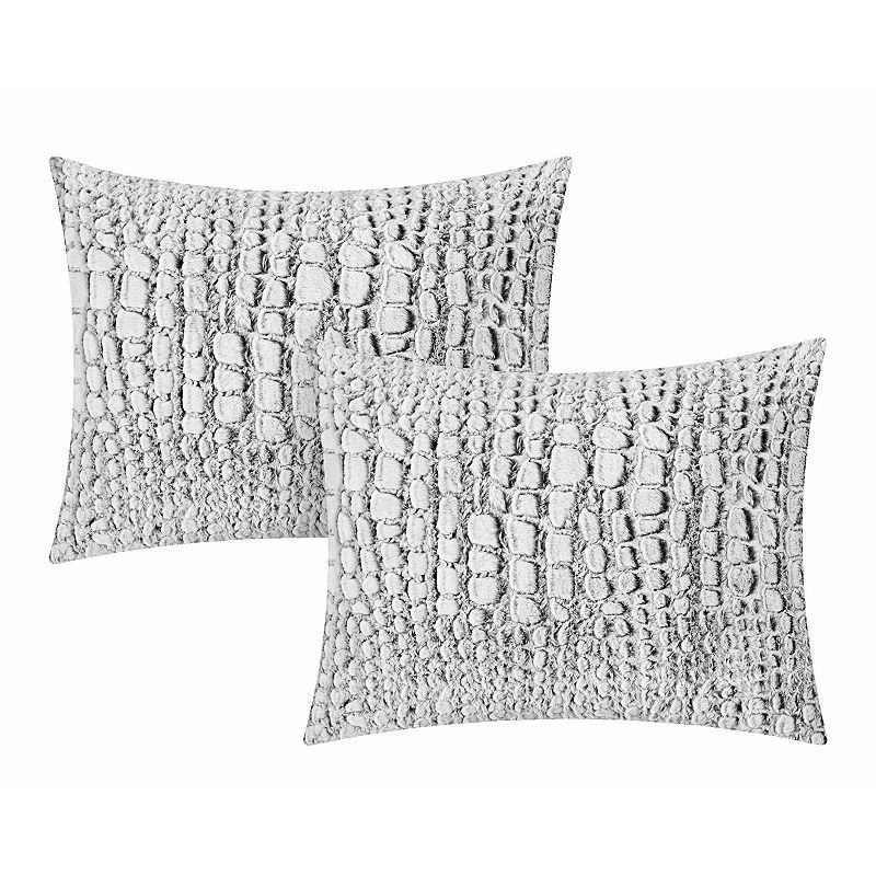 Alligator Faux Fur 3-piece Queen Comforter Set