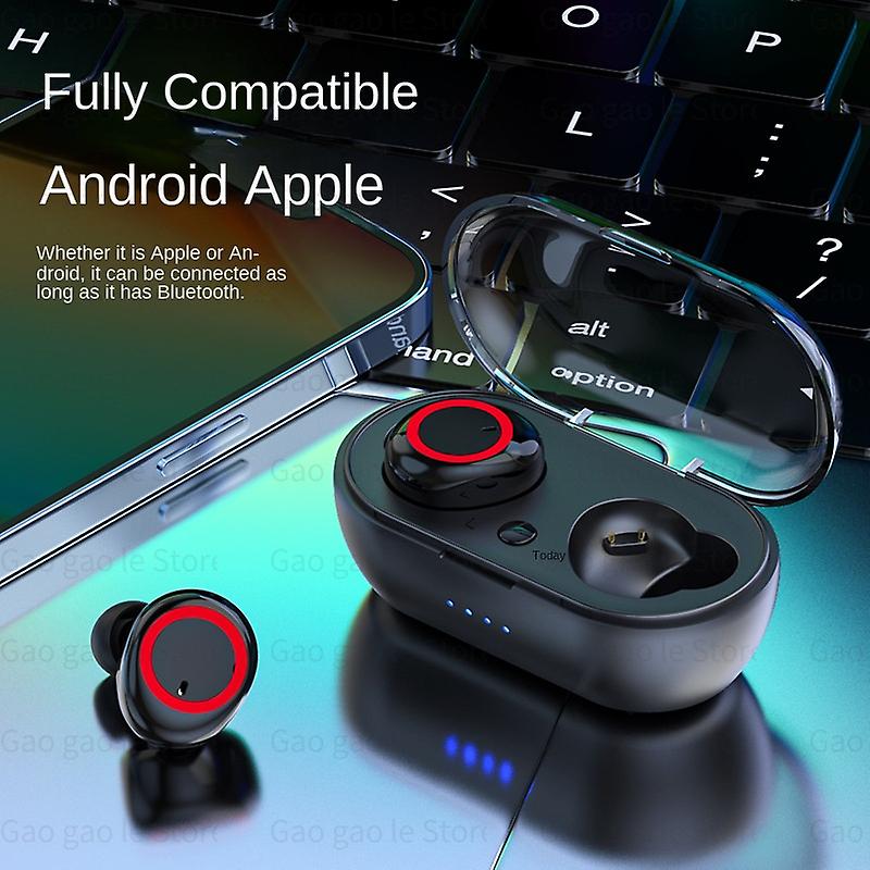 Born Pretty Y50 Bluetooth Earphone Outdoor Sports Wireless Headset 5.0 With Charging Bin Power Display Touch Control Headphone Earbuds