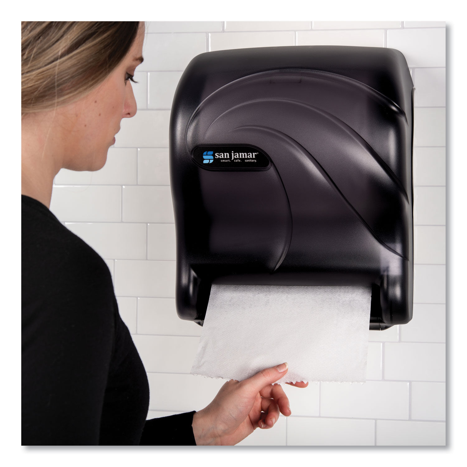 Tear-N-Dry Essence Touchless Towel Dispenser by San Jamarandreg; SJMT8090TBK