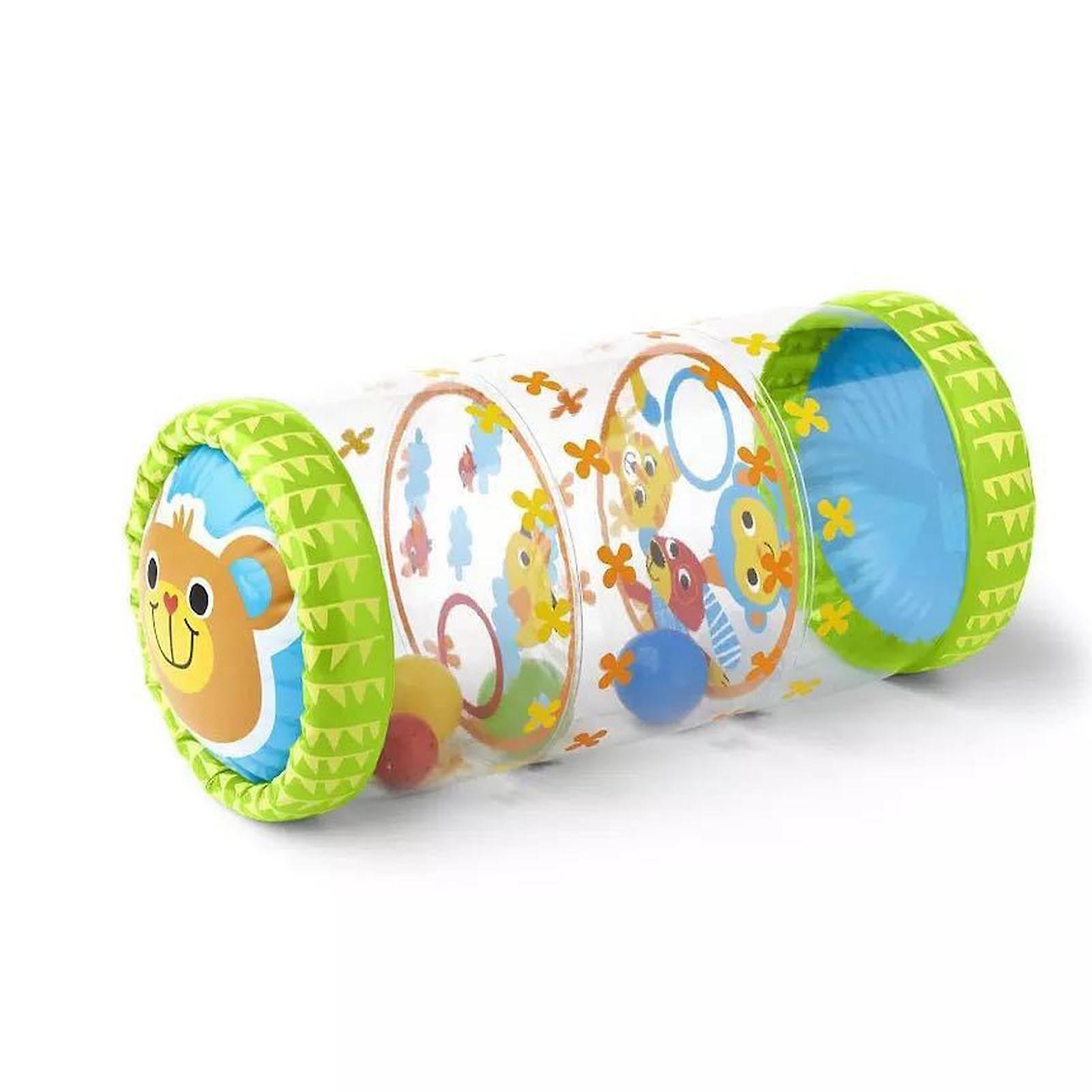 Infant Inflatable Roller PVC Early Development Crawling Toys with Balls and Bells for 3 Months To 3 Years Old Babies