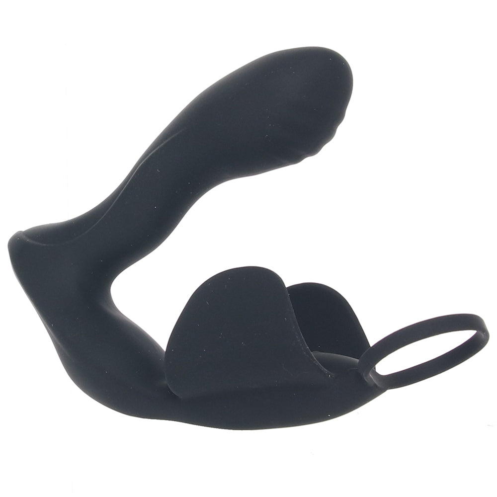 Atomic Heat-Up P-Spot Massager with Ring in Black