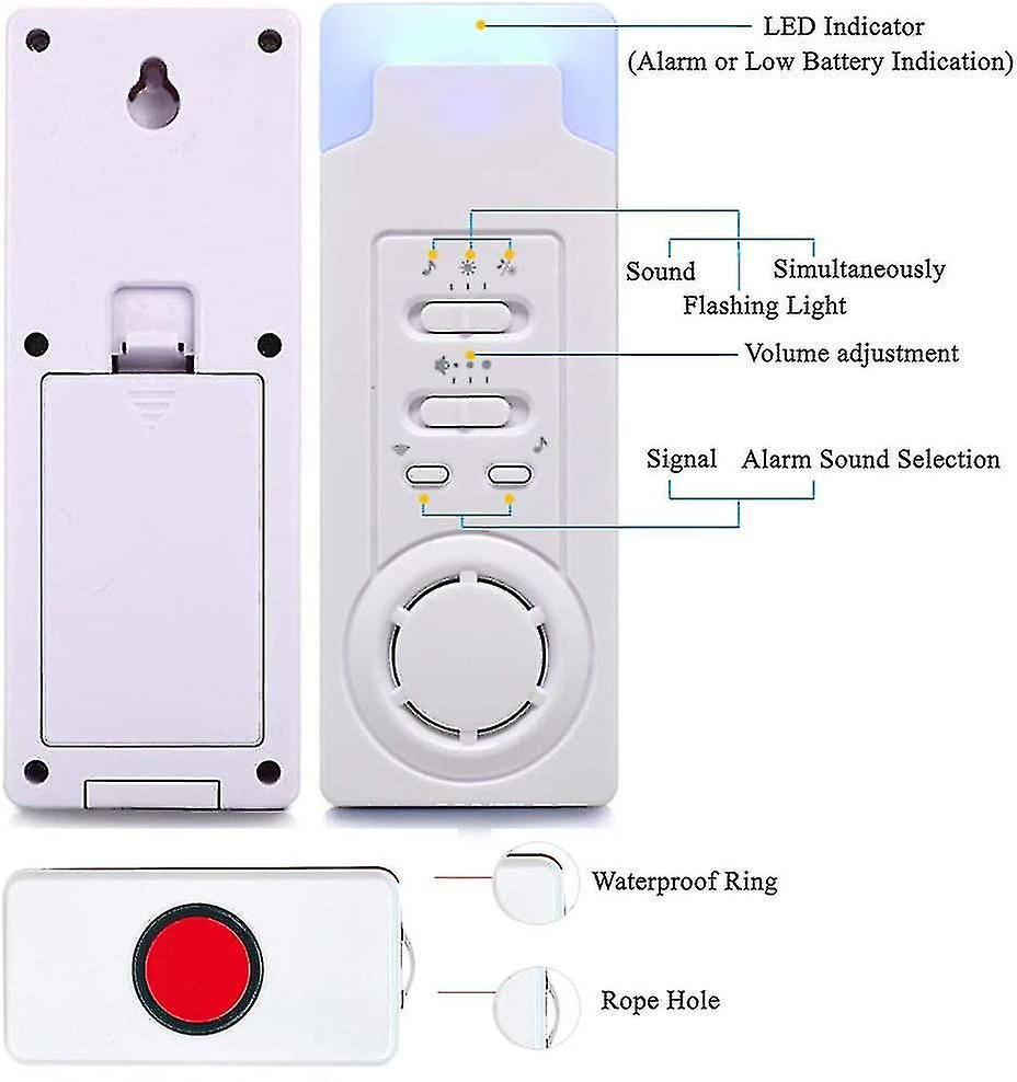 Home Wireless Mobile Alarm Emergency Button Care Call Set