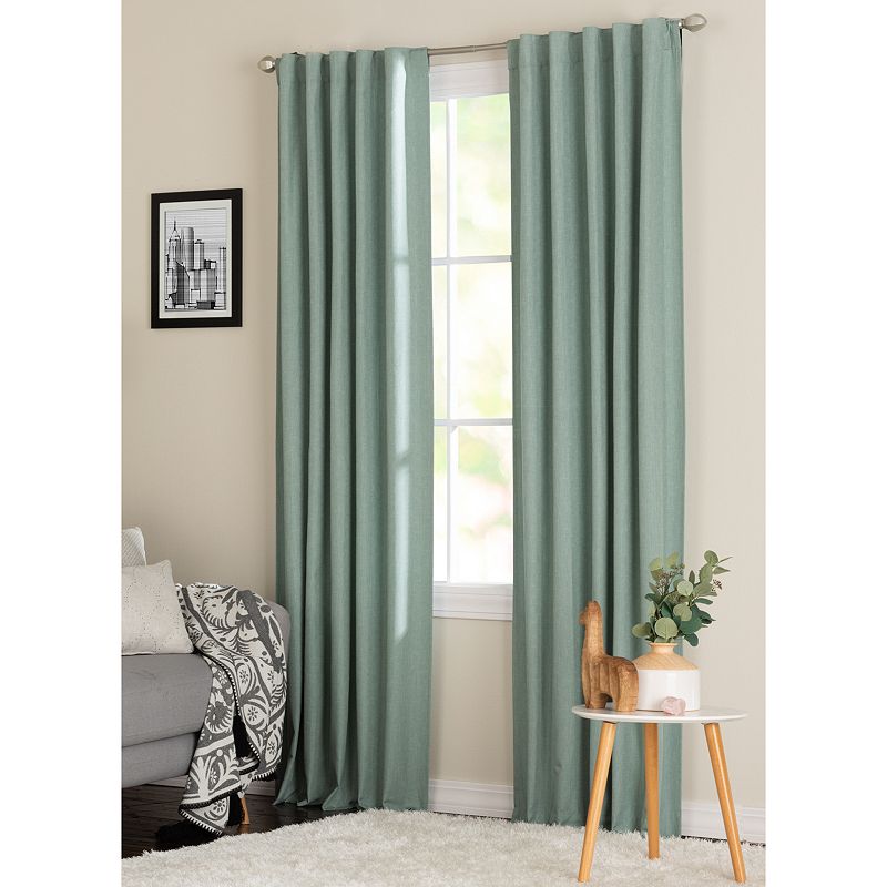 NATCO Wakefield Energy Textured Solid Blackout Window Curtain Panel