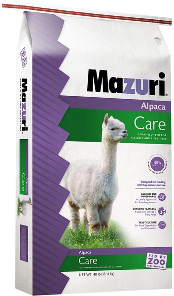 Mazuri Alpaca Care Crumbles Alpaca Food， 40-lb bag