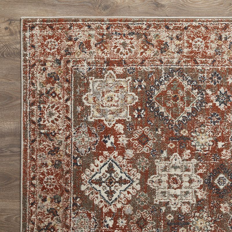 Loomaknoti Malanie Cortni Red Area Rug