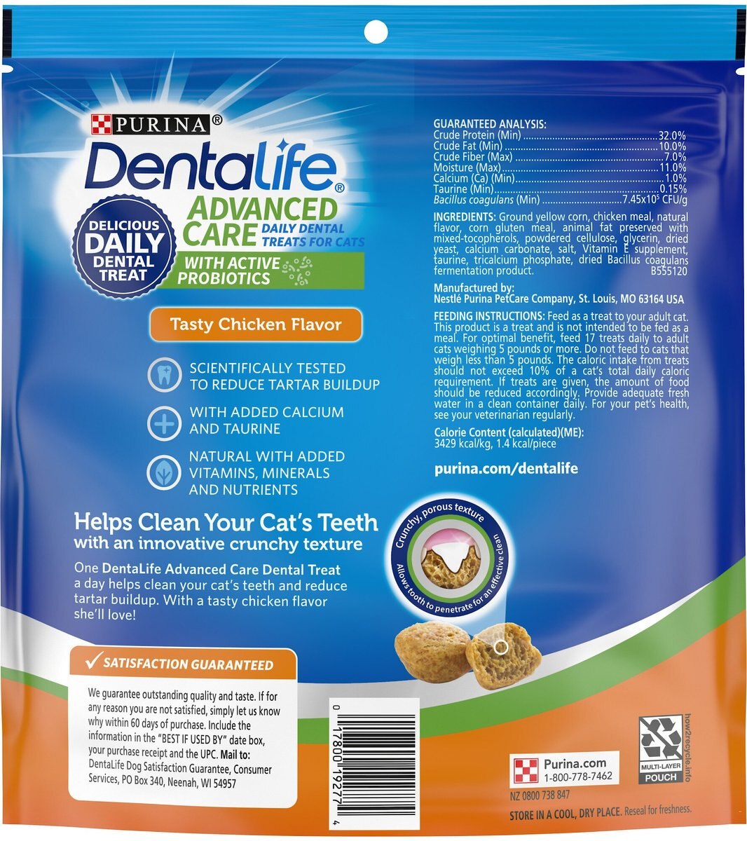 DentaLife Tasty Chicken Flavor Dental Cat Treats