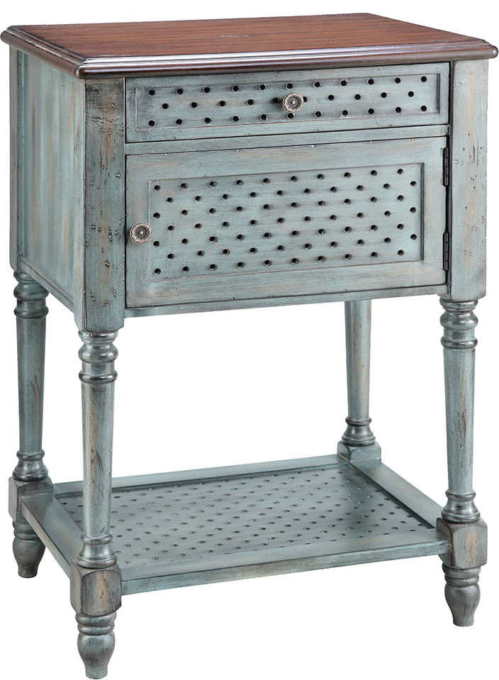 Hartford Hand Painted One DrawerTable   Farmhouse   Side Tables And End Tables   by HedgeApple  Houzz