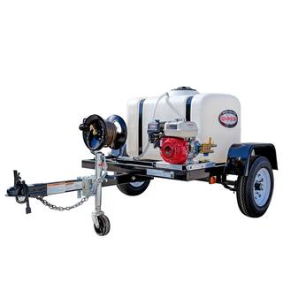 SIMPSON Mobile Trailer 3200 PSI 2.8 GPM Gas Cold Water Pressure Washer with HONDA GX200 Engine 95000