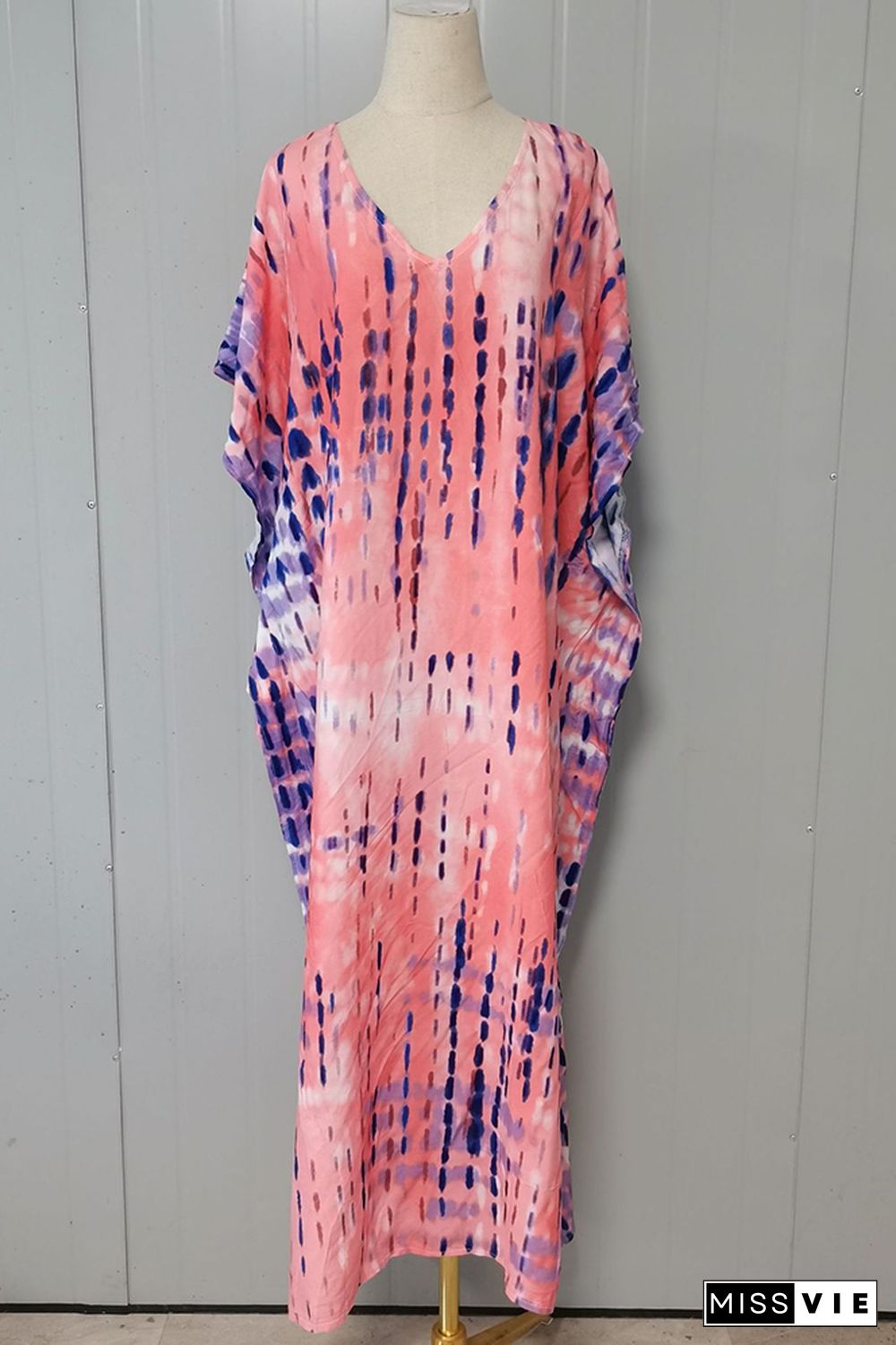 Tie Dye Print Beach Cover Up Kimono