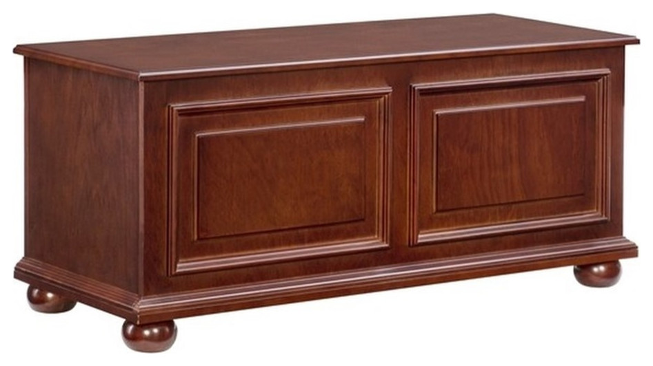 Linon Chadwick Wood Cedar Chest in Cherry   Traditional   Accent Chests And Cabinets   by Homesquare  Houzz