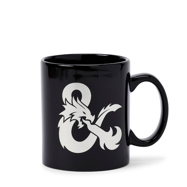 Just Funky Dungeons amp Dragons Black Ceramic Ampersand Logo Mug 16 ounces