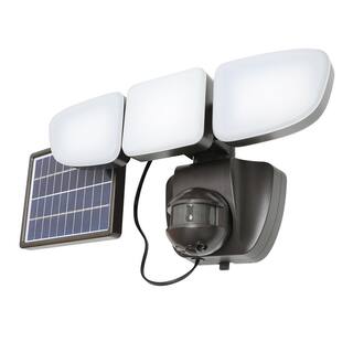 HALO SLFS 180-Degree Bronze Motion Activated Outdoor Integrated LED Flood Light 1977-Lumens SLFS2AM3B