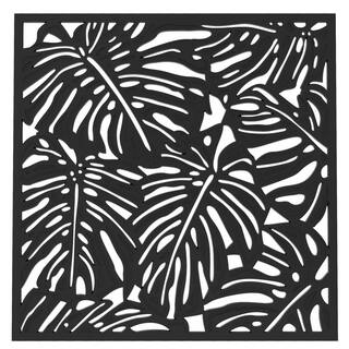 Matrix Arum 35.4 in. x 35.4 in. Charcoal Recycled Polymer Decorative Screen Panel Wall Decor and Privacy Panel B-AR9090-CH-D