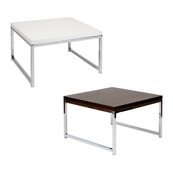 Wall Street Espresso， White Accent Corner Table