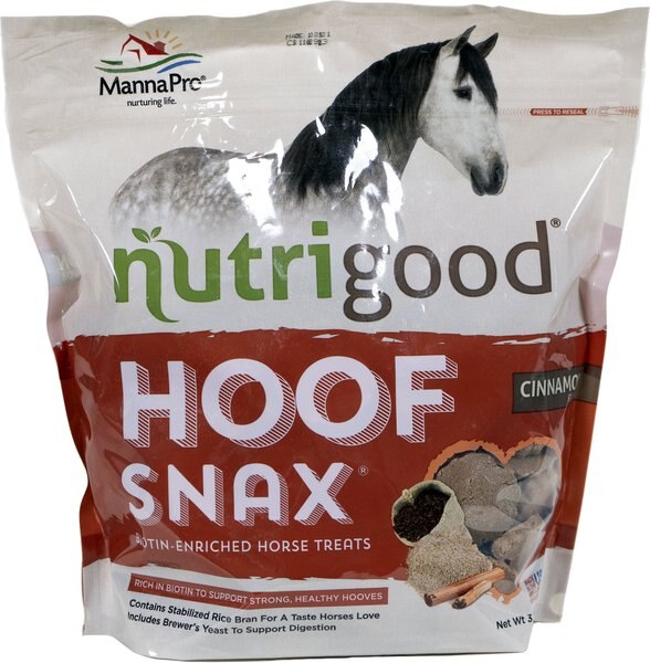 Manna Pro HoofSnax Biotin Enriched Horse Treats， 3-lb bag