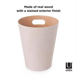 Umbra Woodrow 2.25 gal. Wood Waste Basket 082780-668