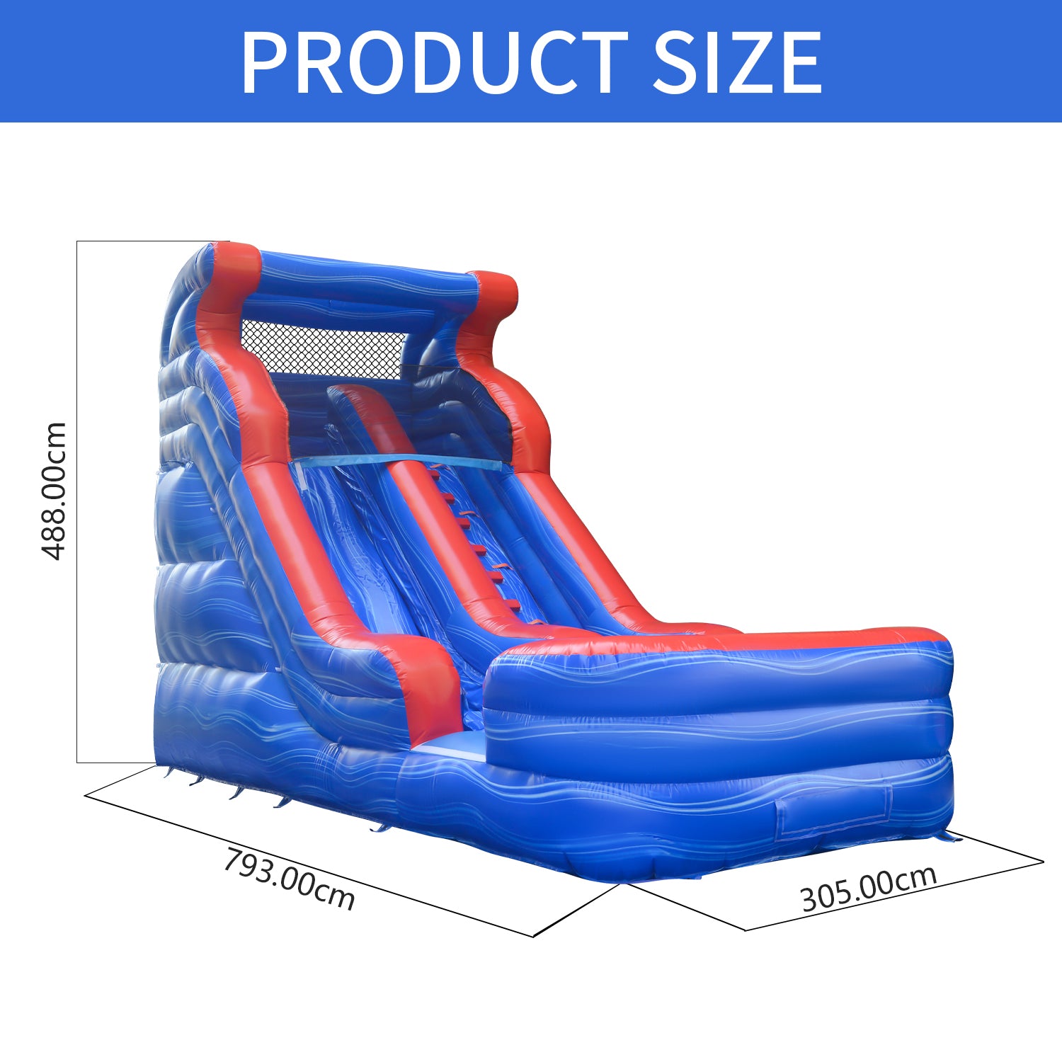 GOOSH 10' x 26' Inflatable Water Slide with Air Blower