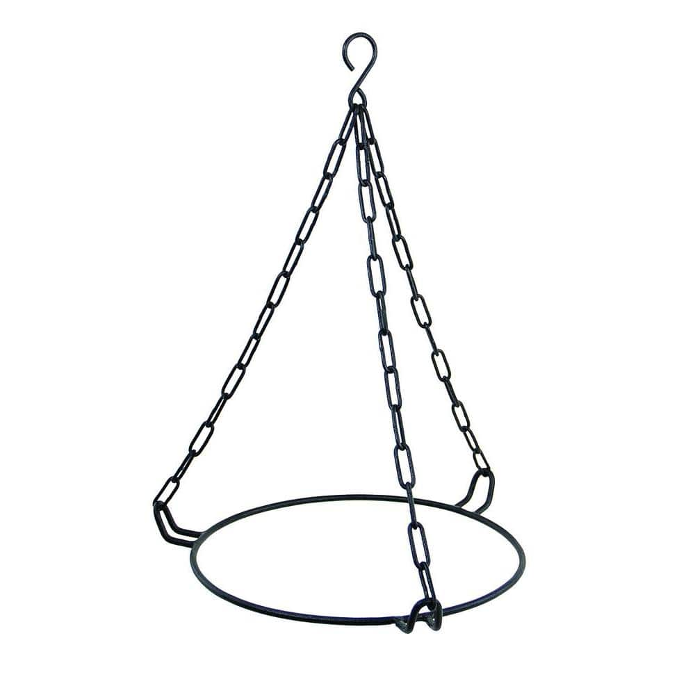 ACHLA DESIGNS Hanging Ring for 12 in. Bowl， 11 in. Dia， Black Powder Coat BBH-01