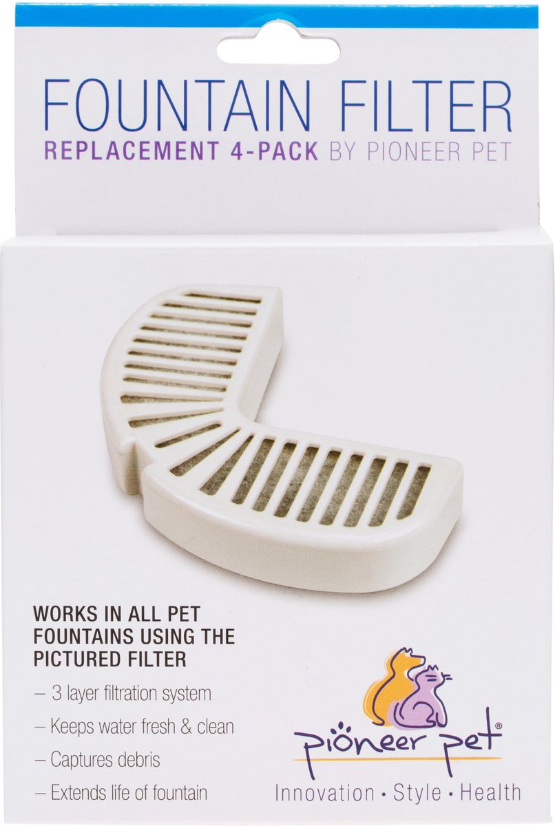 Pioneer Pet Replacement Filters for Ceramic and Stainless Steel Fountains