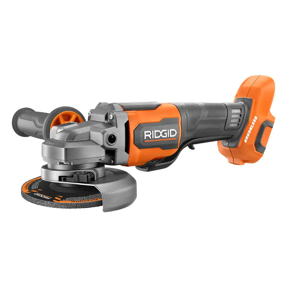 RIDGID R86047B 18V Brushless Cordless 4-1/2 in. Paddle Switch Angle Grinder (Tool Only)