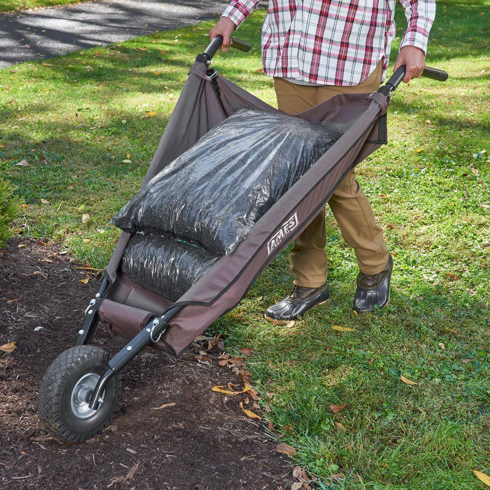 Ames 5 cu. ft. Foldable Garden Cart Wheelbarrow 20226700