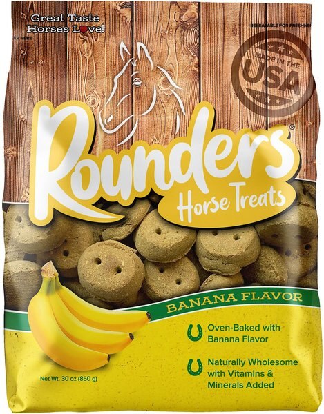 Blue Seal Rounders Banana Flavor Horse Treats， 30-oz bag