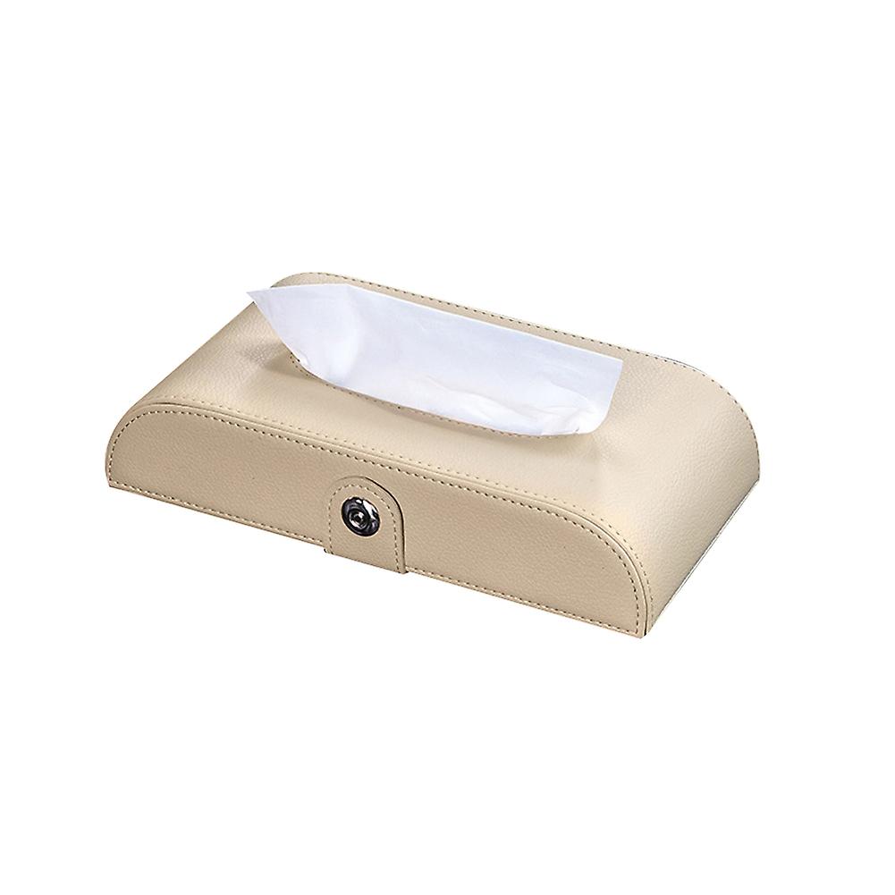 Car Armrest Box Tissue Holder Pu Leather Car Sun Visor Tissue Napkin Storage Case For Car Home Office Black