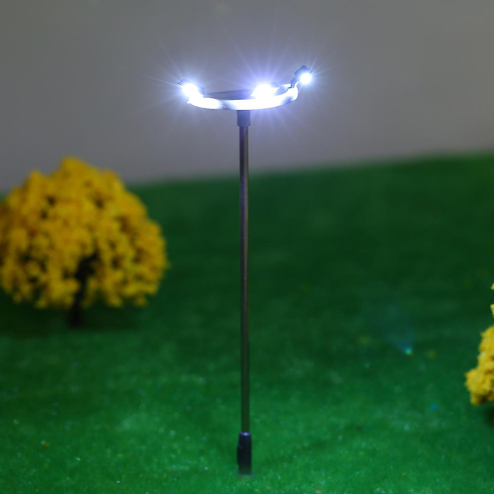 5pcs Model Street Lights Layout Lamppost Railway Train Garden Playground Scenery Led Lamp Lighting 1:100 Scale 125mm  Style 4