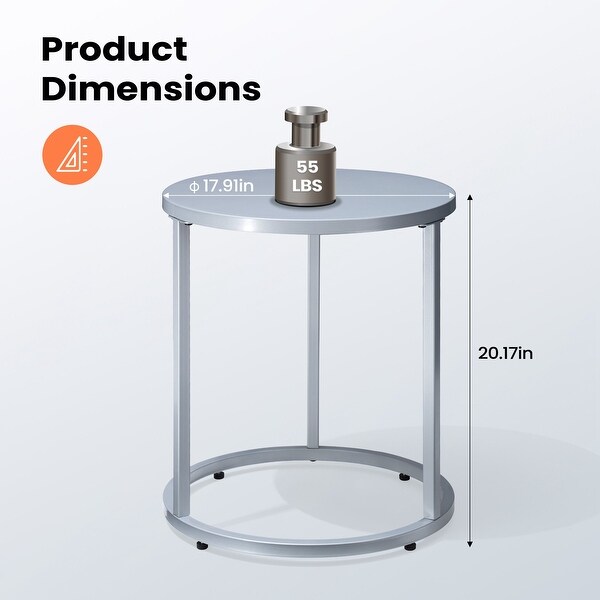 Pellebant Round Steel Side Table End Table