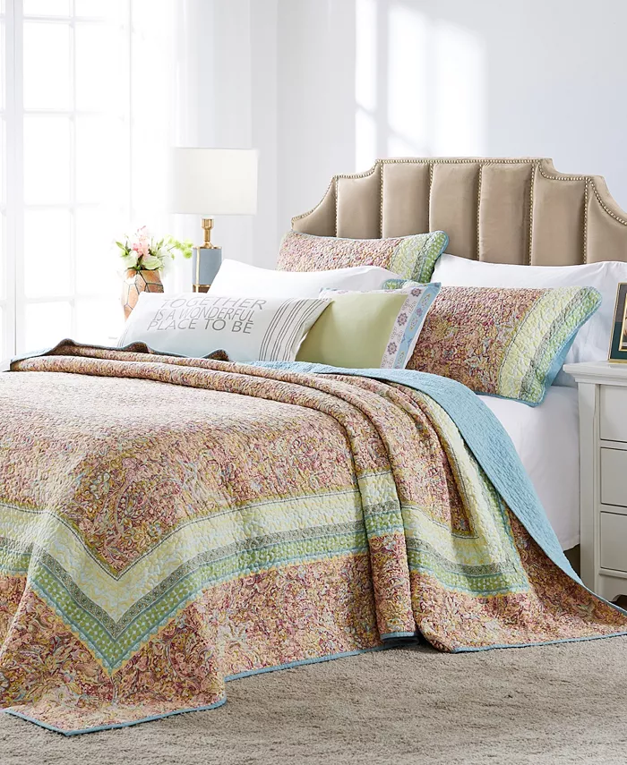 Greenland Home Fashions Palisades Cotton， Polyester Modern 3 Piece Bedspread Set， Queen