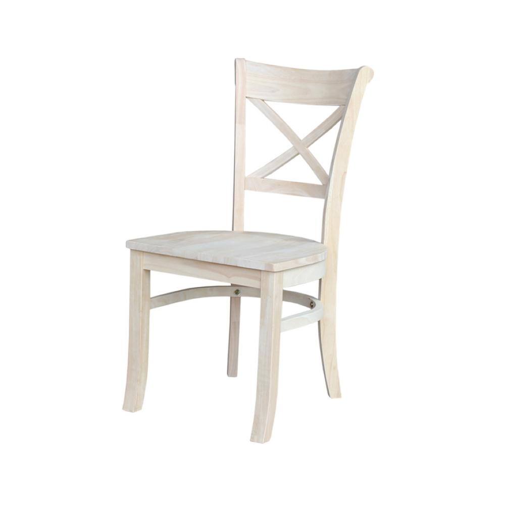 International Concepts Charlotte Unfinished Wood Side Chair (Set of 2) C-31P