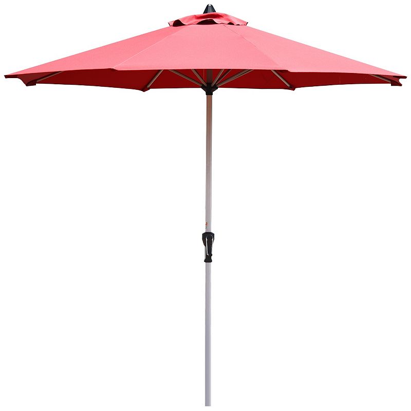 9 Feet Patio Outdoor Market Umbrella with Aluminum Pole without Weight Base